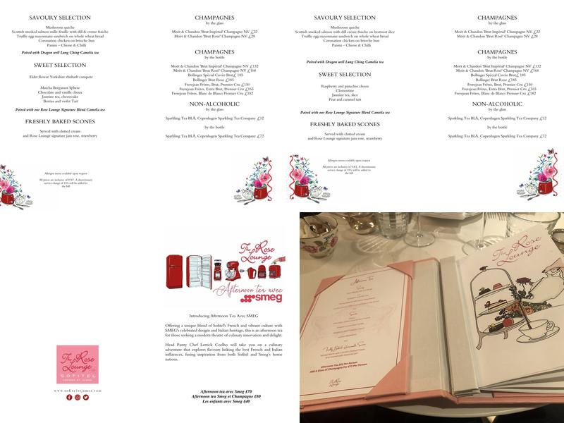 The Rose Lounge Menu