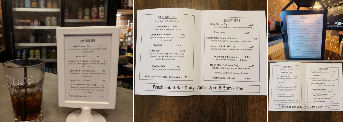 Odie's Menu