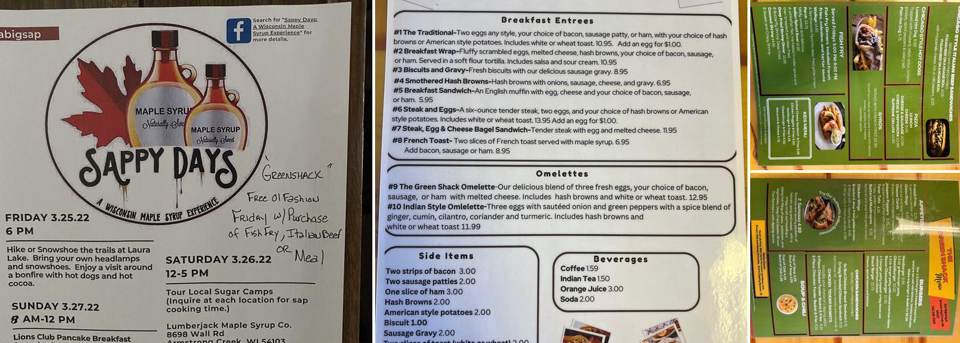 THe GREEN SHACK Menu