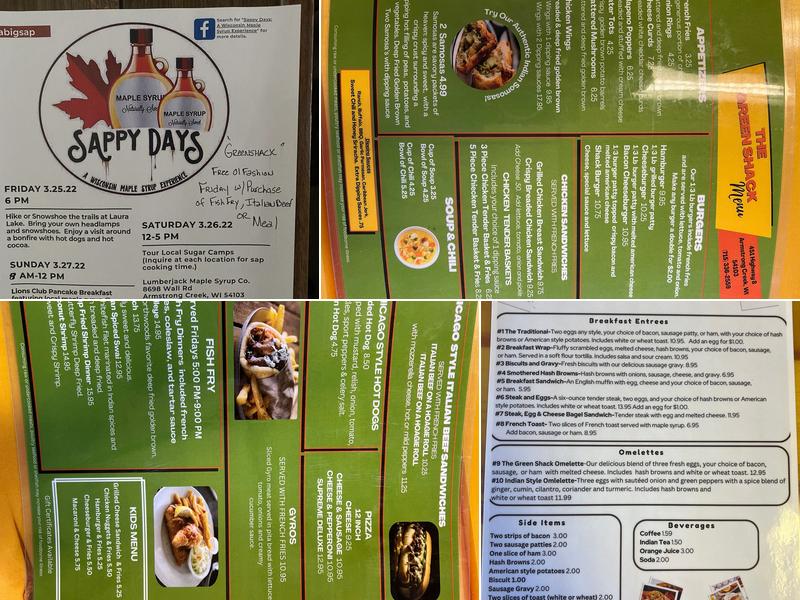 THe GREEN SHACK Menu