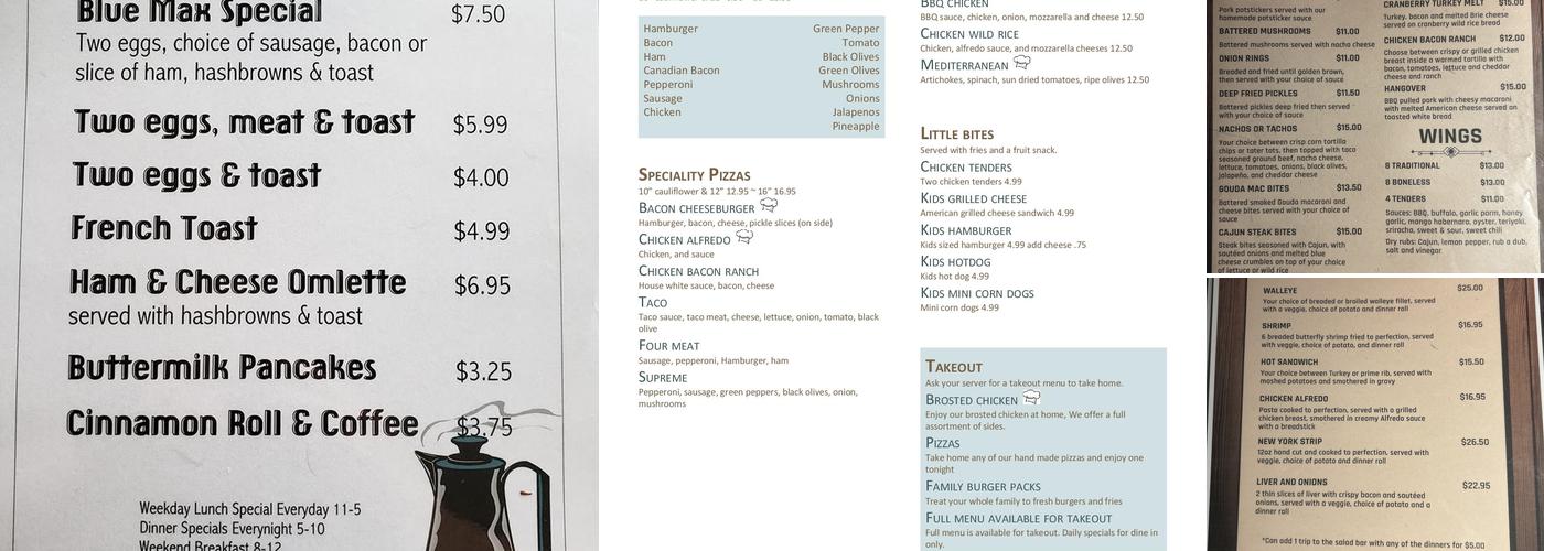 Blue Max Menu
