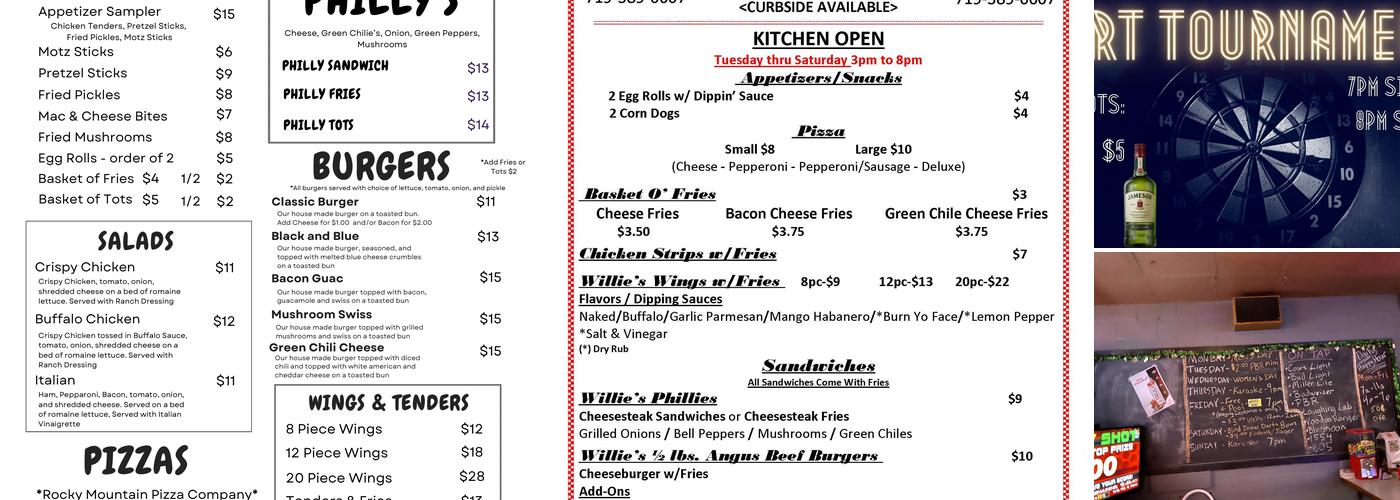 Willies Menu
