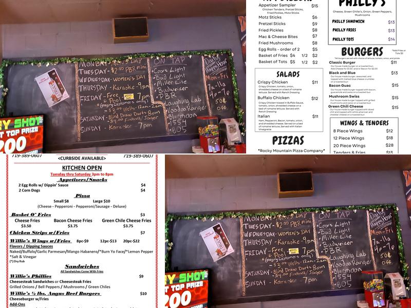 Willies Menu