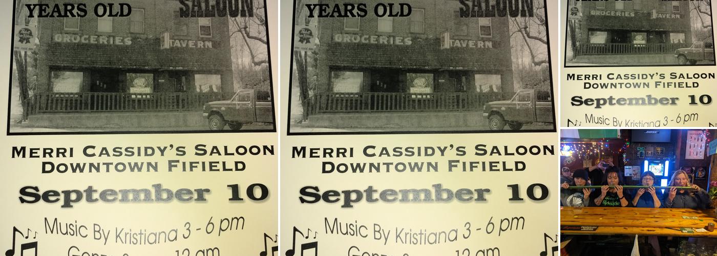 Merri Cassidy's Saloon Menu