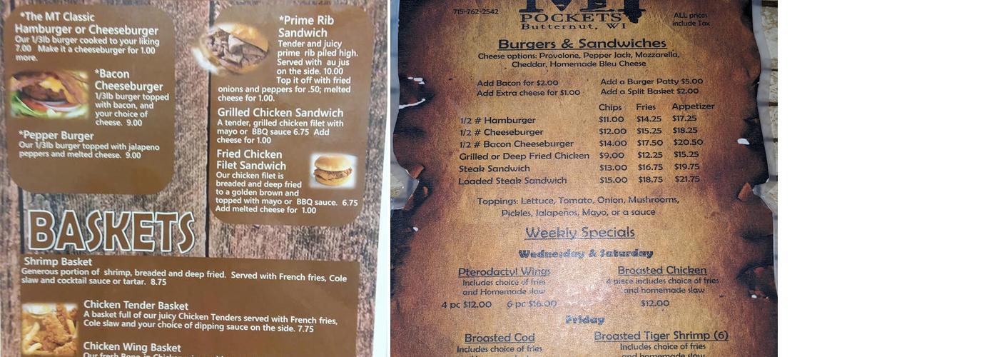 MT Pockets Menu