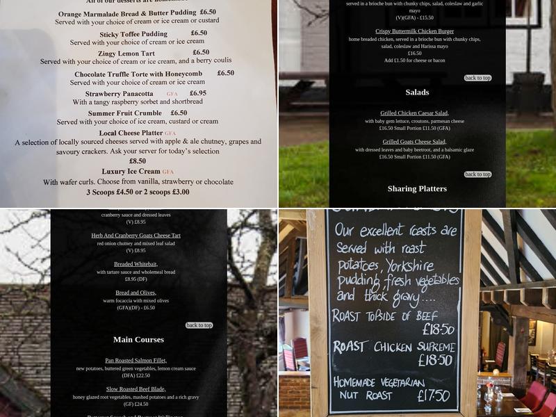 The Crown at Turners Hill Menu