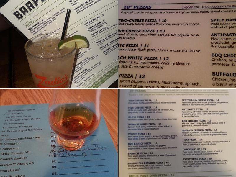 Barfly's Menu