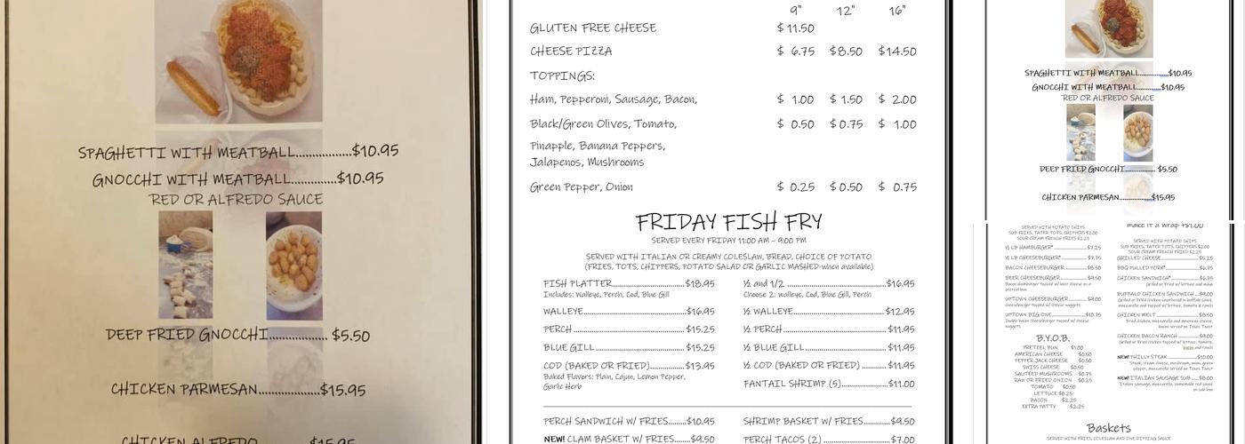 Uptown Lanes & Lounge Menu