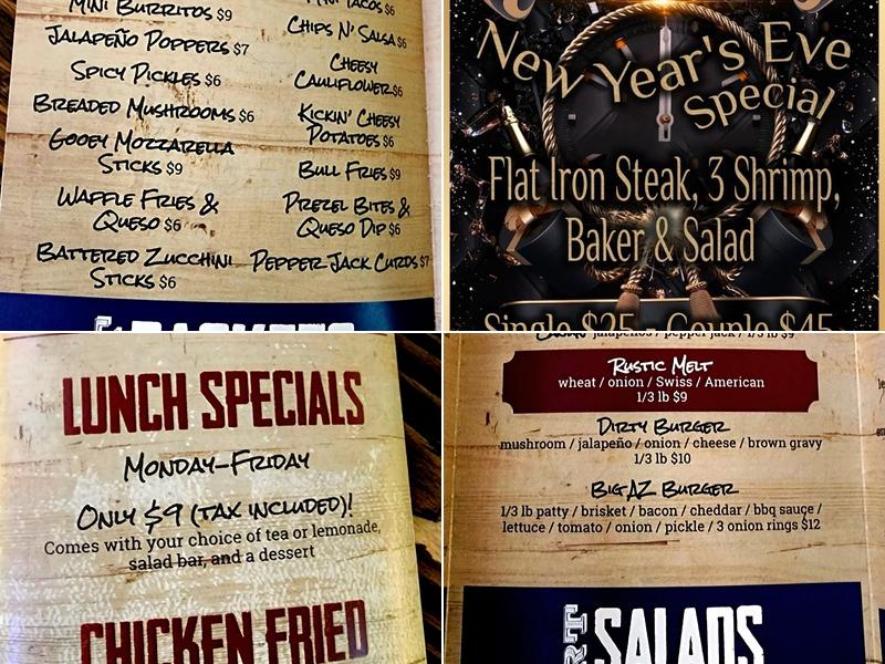 Rustic Tavern Menu