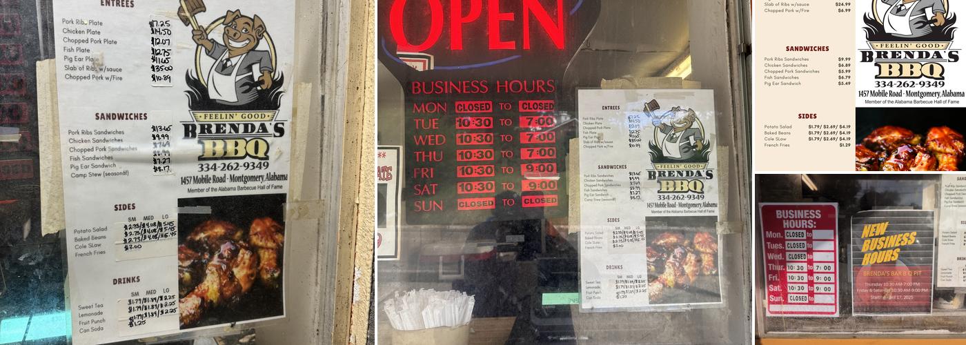 Brenda's Bar-B-Que Pit Menu