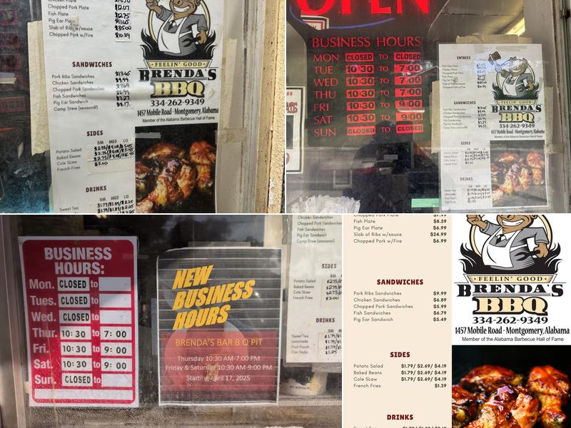 Brenda's Bar-B-Que Pit Menu