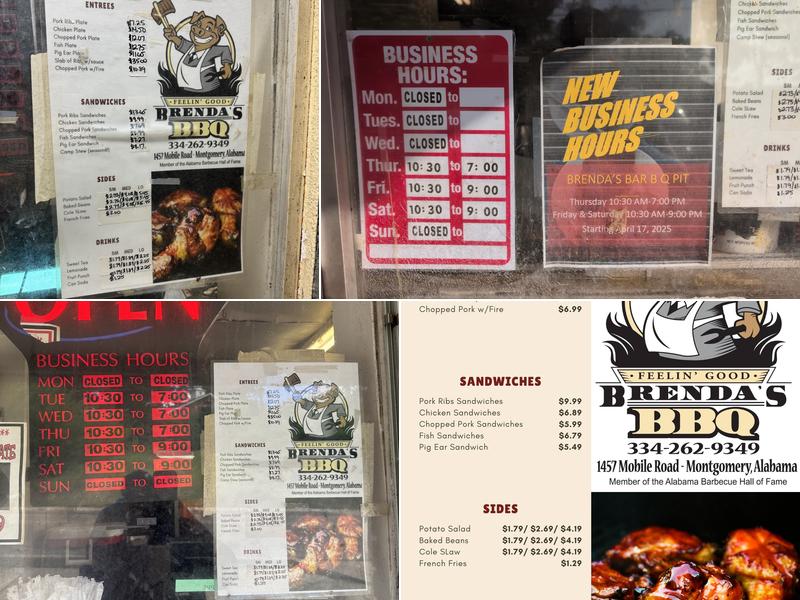 Brenda's Bar-B-Que Pit Menu