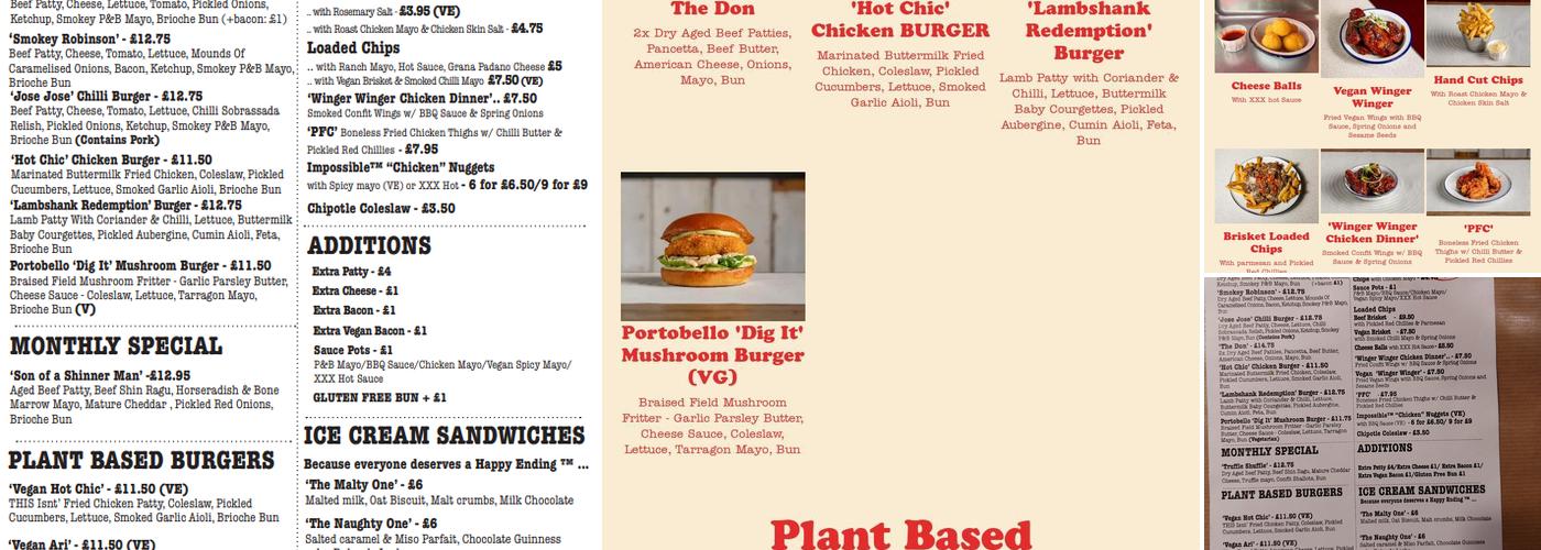 Patty&Bun London Bridge Menu