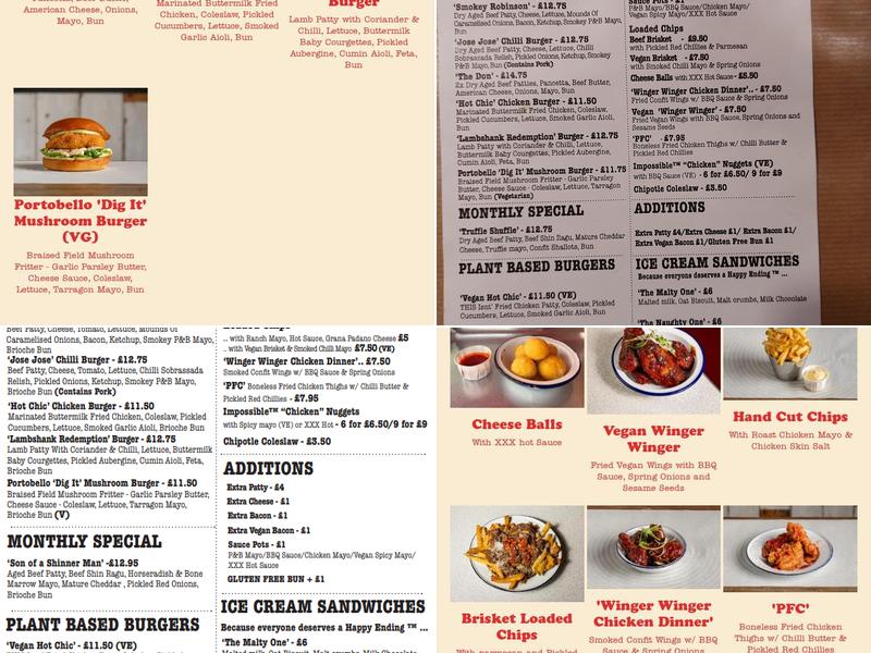 Patty&Bun London Bridge Menu