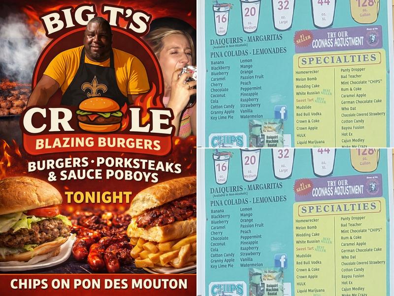 Chips Daiquiris Menu