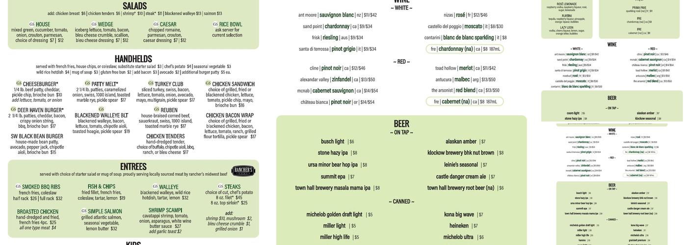 Deer Haven on Thunder Menu