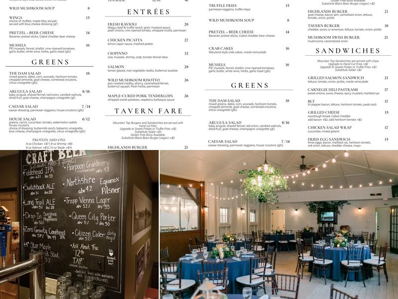 Mountain Top Resort Menu