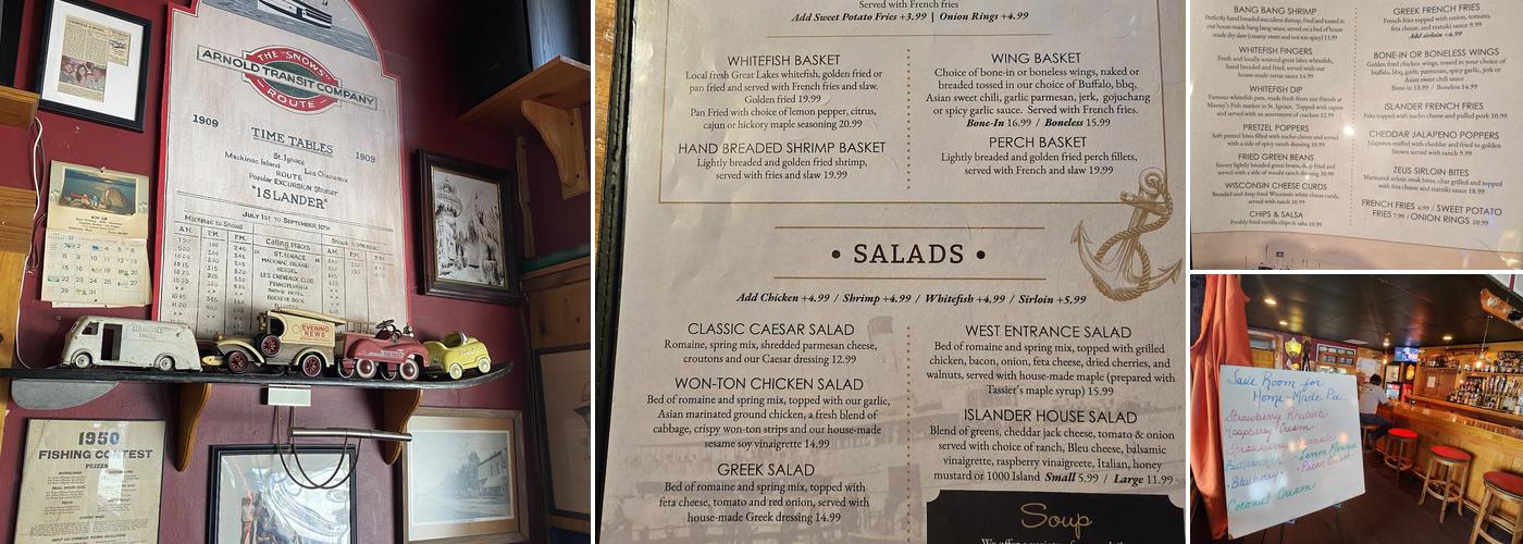 The Islander Bar Menu