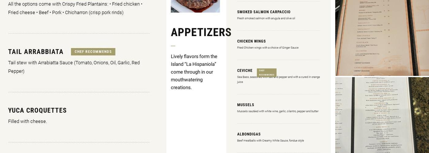 Gary's Restaurant and Bar Menu