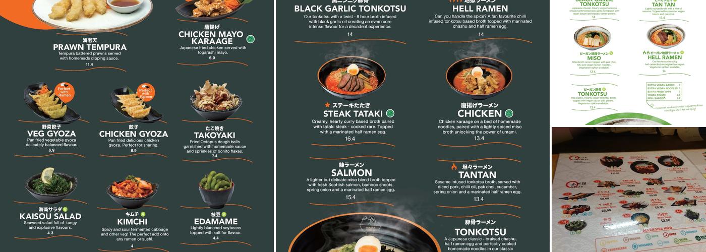 Maki & Ramen Menu