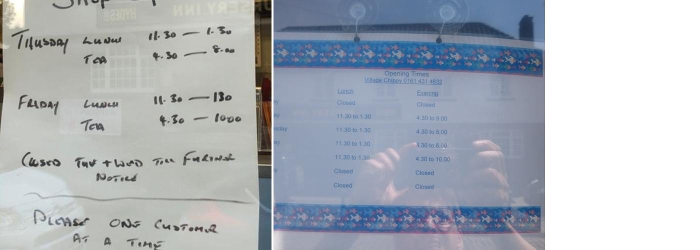 The Village Chippy Menu