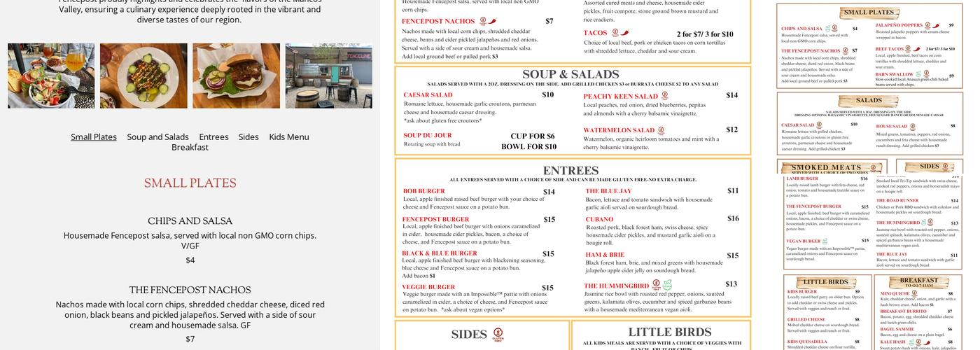 Fenceline Cider Menu