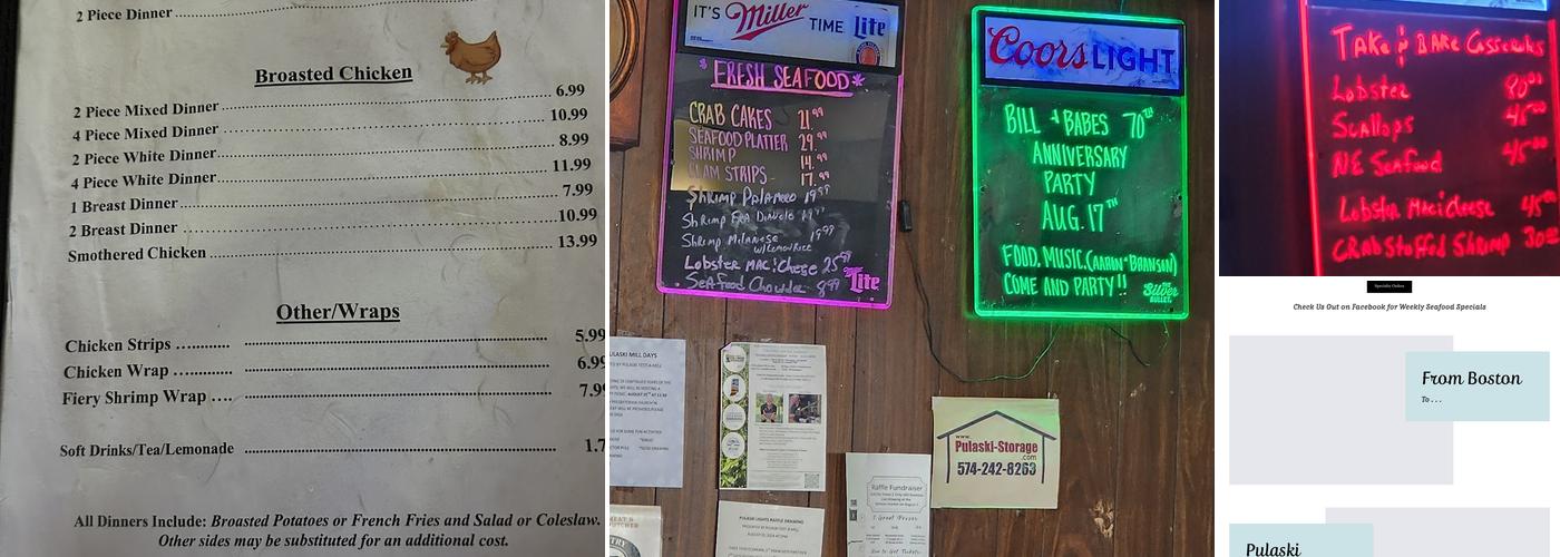 Bill and Babes Menu