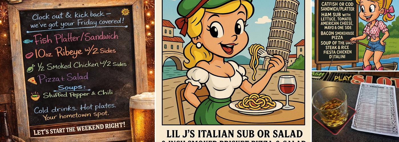 Exit 210 Saloon Menu