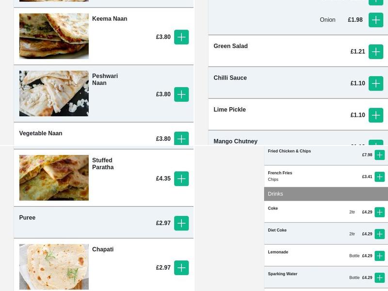 Dawat Indian Restaurant and Take Away Menu