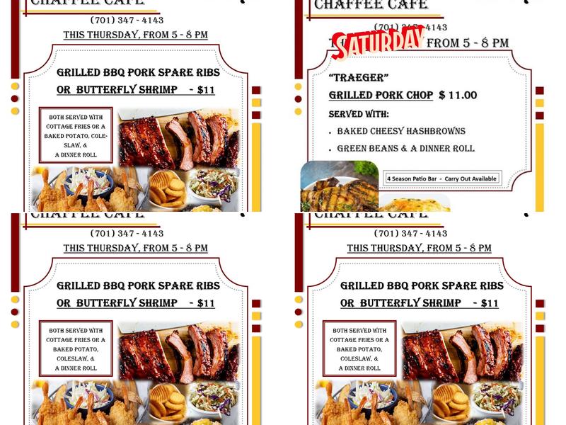 Bronco Bar Menu