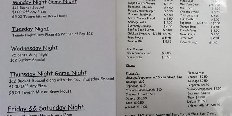 Lewisville Municiple Liquor Store and Bar Menu