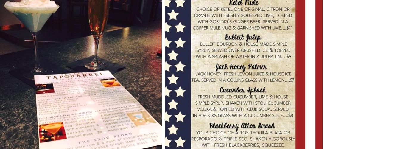 Spa City Tap & Barrel Menu