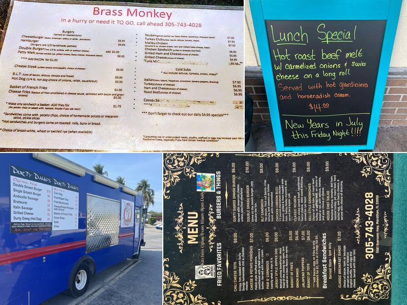 Brass Monkey Menu