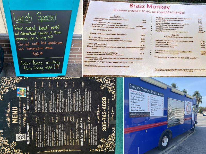 Brass Monkey Menu