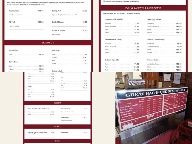 Jack's Bar-B-Que Menu