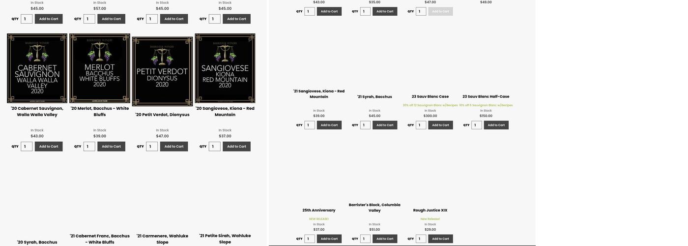 Barrister Winery Downtown Tasting Room Menu