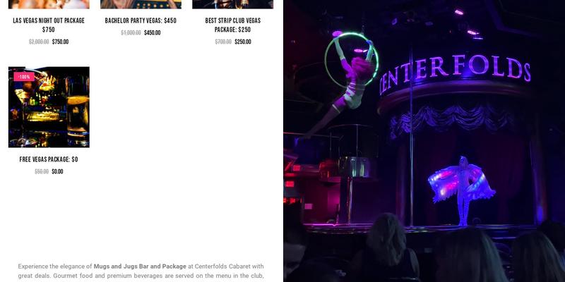 AIRSTRIP Gentlemen’s Club Menu