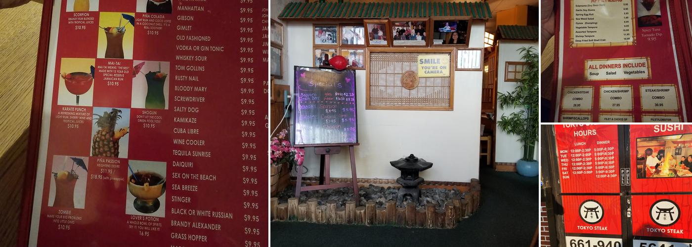 Tokyo Steak Lancaster Menu