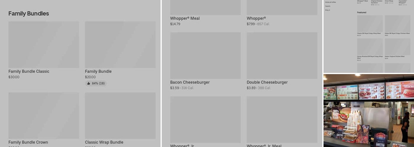 Burger King Menu