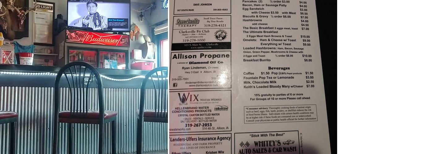 Pete & Shorty's Menu