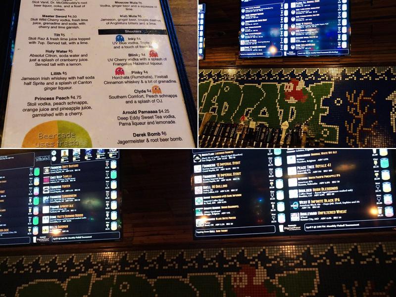 Beercade Menu