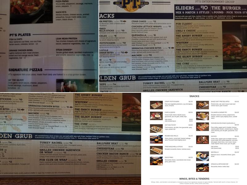 Pt's Gold Menu