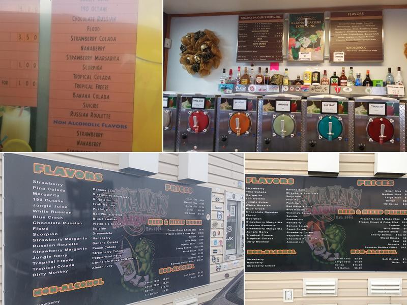 Iguana's Daiquiri Express Menu