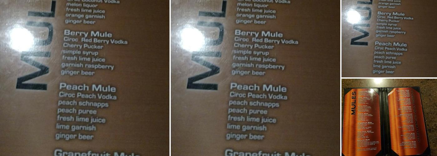 The Copper Cup Menu
