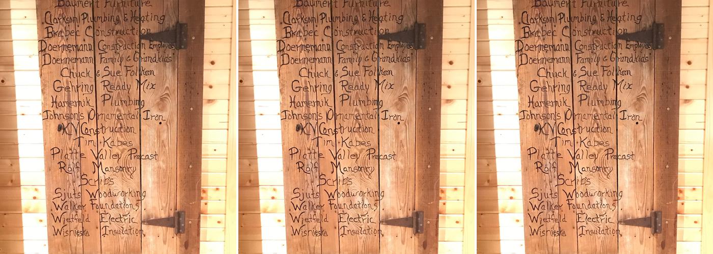 The Barn Menu