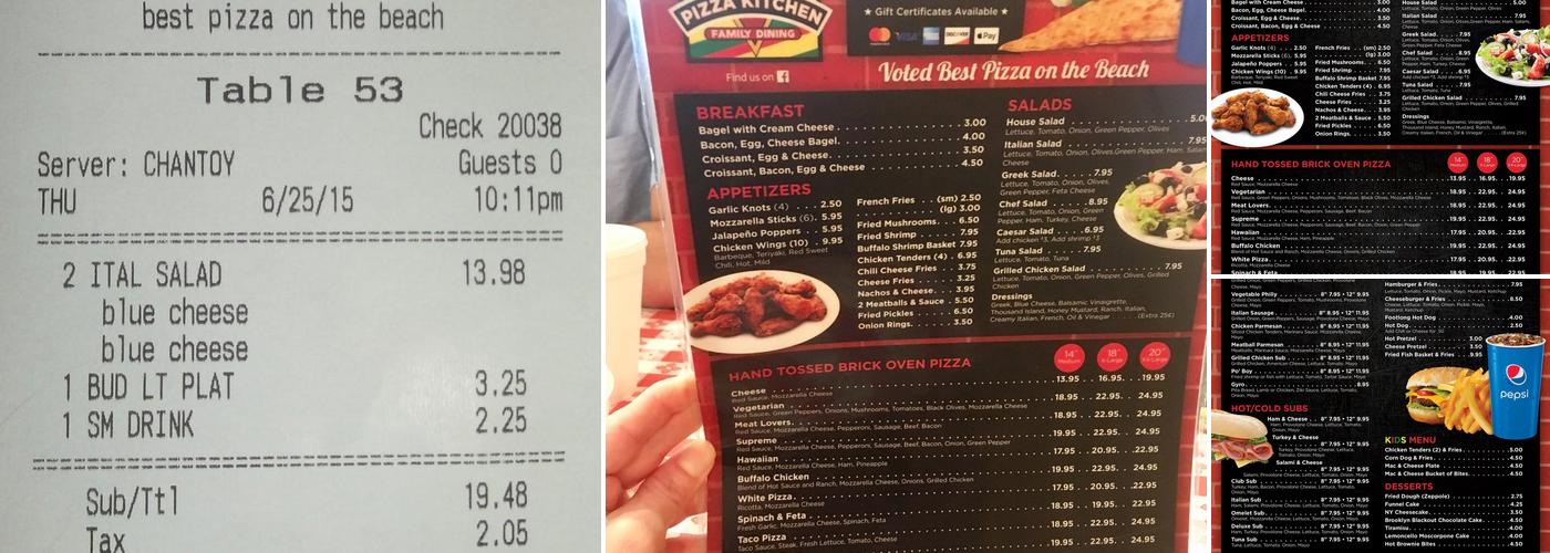 NY Pizza Kitchen 8 Ave Boardwalk Menu