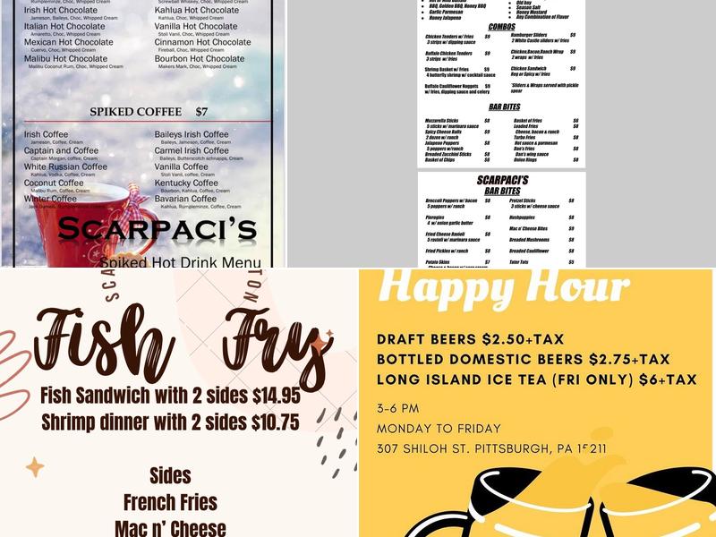 Scarpaci's Menu