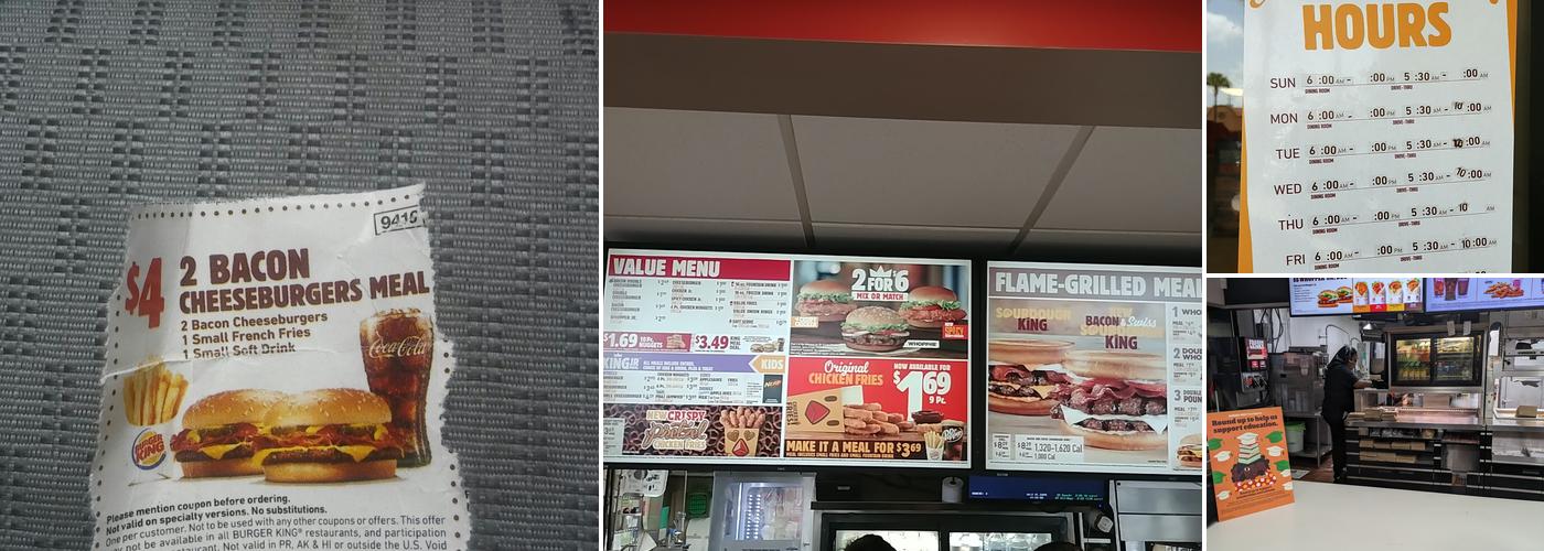 Burger King Menu