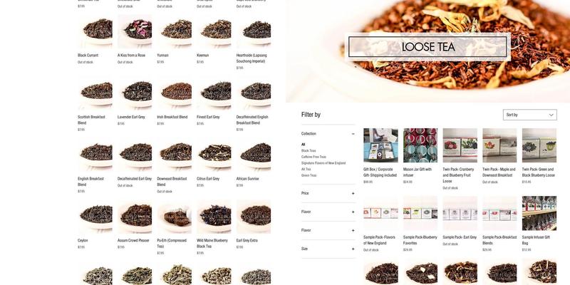 Bar Harbor Tea Company Menu