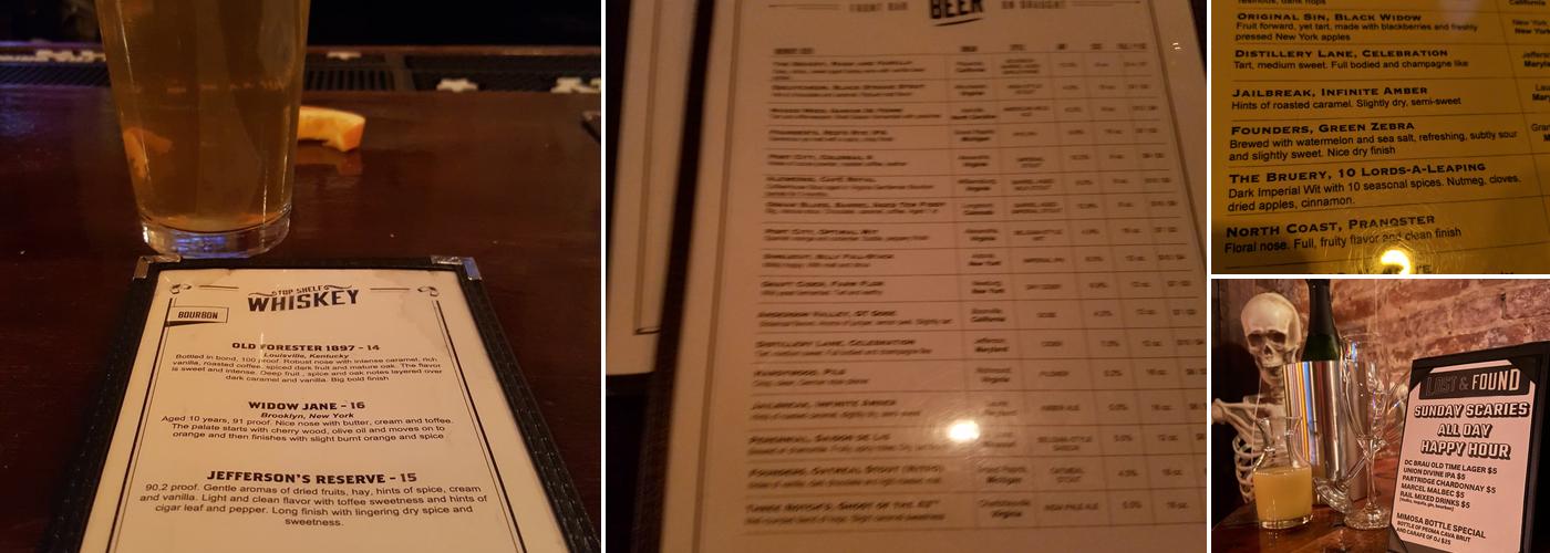 Lost & Found DC Menu